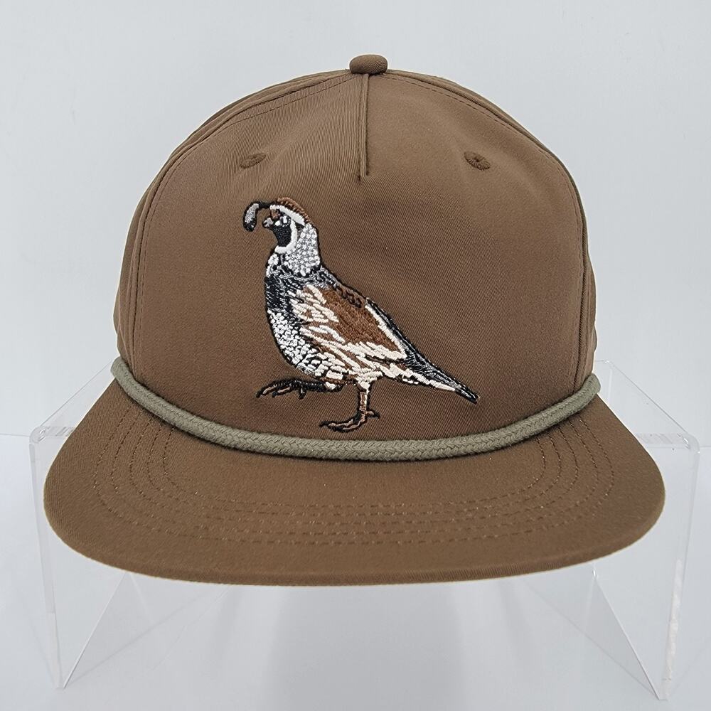 Duck Camp Hat Snapback Embroidered California Quail Brown Grandpa Cap One Size
